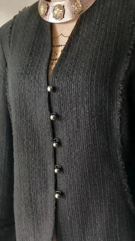 🍒Blazer noir et fils argenté taille 44🍒 – M&S Mode – taille XXL / 44 / 16 3