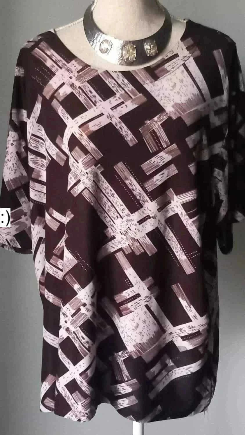 Tunique marron beige taille 54 – Vintage Dressing – taille 7XL / 54 / 26 2