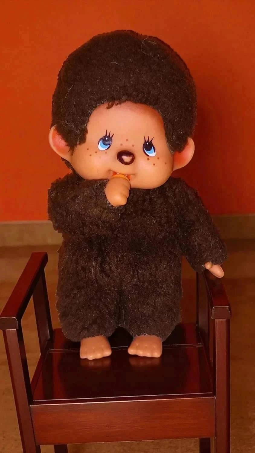 Vintage AJENA France Peluche Kiki authentique 80’s Monchhichi Sekiguchi 1ere Gen🍒