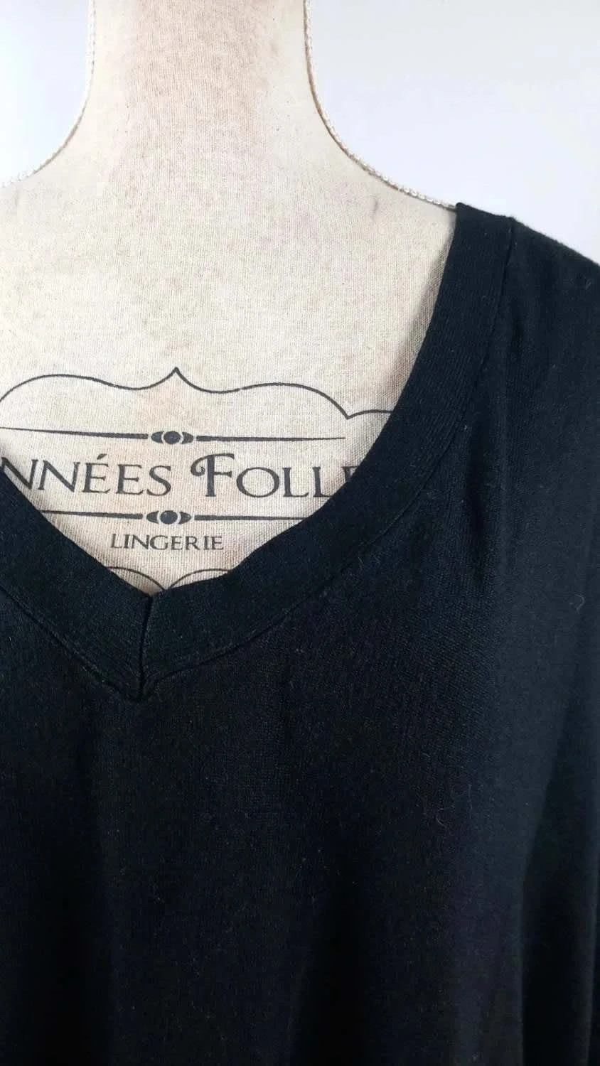 Pull Léger Noir – Détails Croisés au Dos – Neuf – Taille 58/60 – Kiabi – taille 9XL / 58 / 30 3