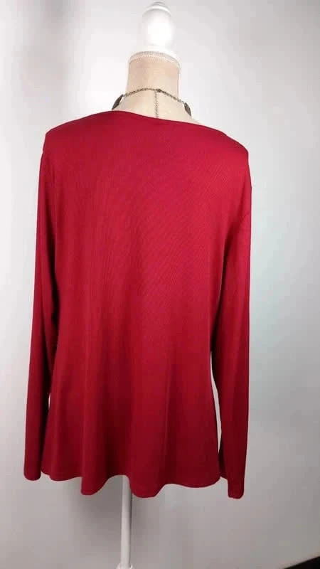 Tunique Bordeau décolleté sexy marque Shein taille 4XL – Shein Curve – taille 7XL / 54 / 26 5