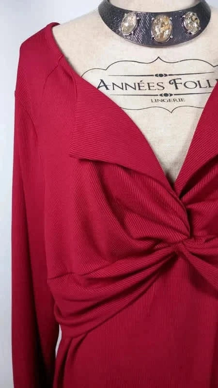 Tunique Bordeau décolleté sexy marque Shein taille 4XL – Shein Curve – taille 7XL / 54 / 26 3