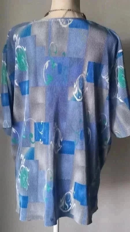 Tunique bleue vintage taille 52 – Weidy – taille 6XL / 52 / 24 2