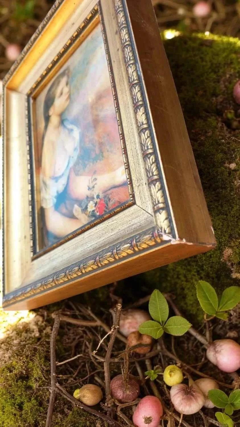 Reproduction Renoir "Jeune fille aux fleurs" - Édition Braun & Cie 1961 - Cadre Doré – Art 3
