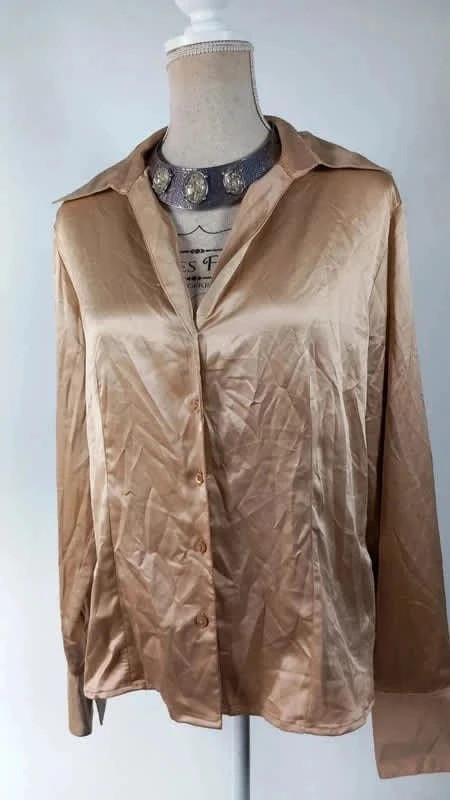 Chemise satinée beige dorée marque Burton taille 46 – Burton – taille XXXL / 46 / 18 2