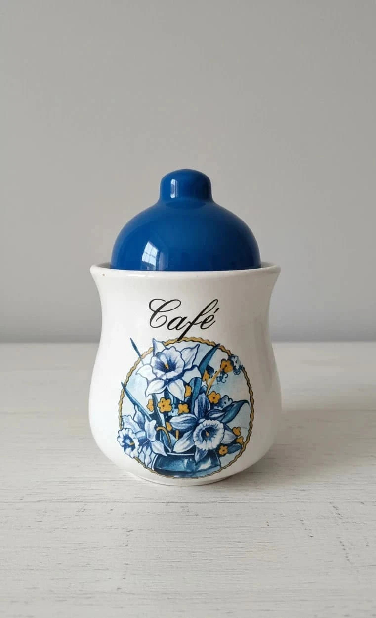 Superbe ensemble de 5 pots à épices vintage en céramique - Idéal pour une cuisine charmante ! 3