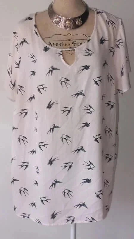 🐦Blouse rose hirondelle 🐦