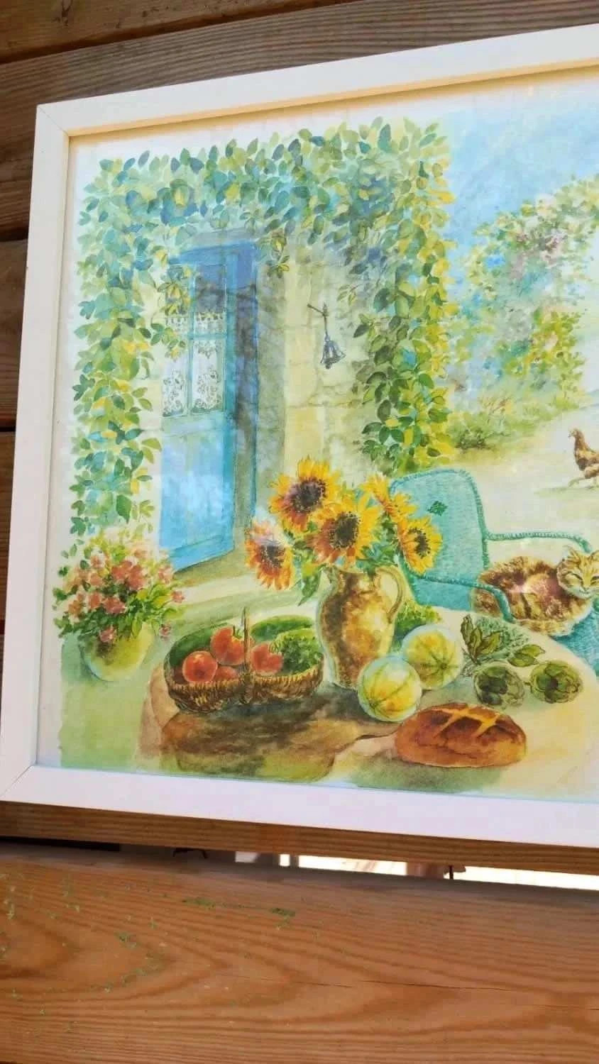 Tableau Aquarelle Originale - Danielle Lebeau - Scène de Campagne Provençale – Danielle Lebeau 3