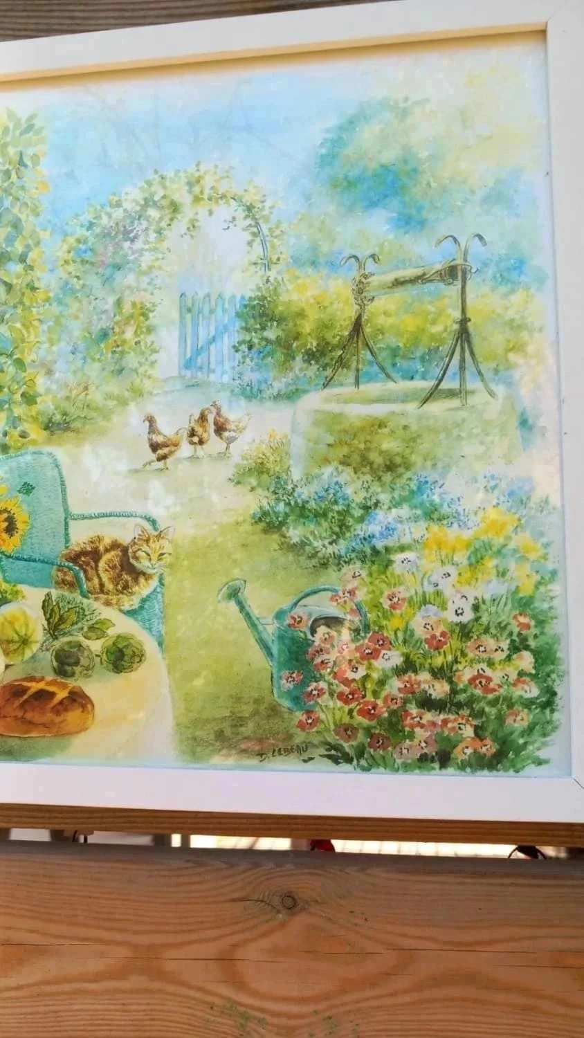 Tableau Aquarelle Originale - Danielle Lebeau - Scène de Campagne Provençale – Danielle Lebeau 2
