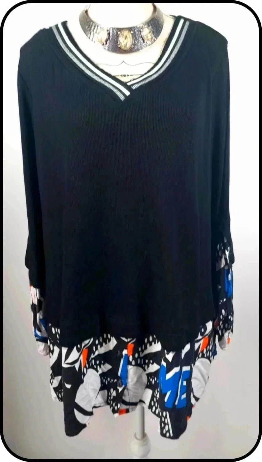 🌸Pull légé avec effet de superposition marque Jean Marc Philippe taille 52🌸