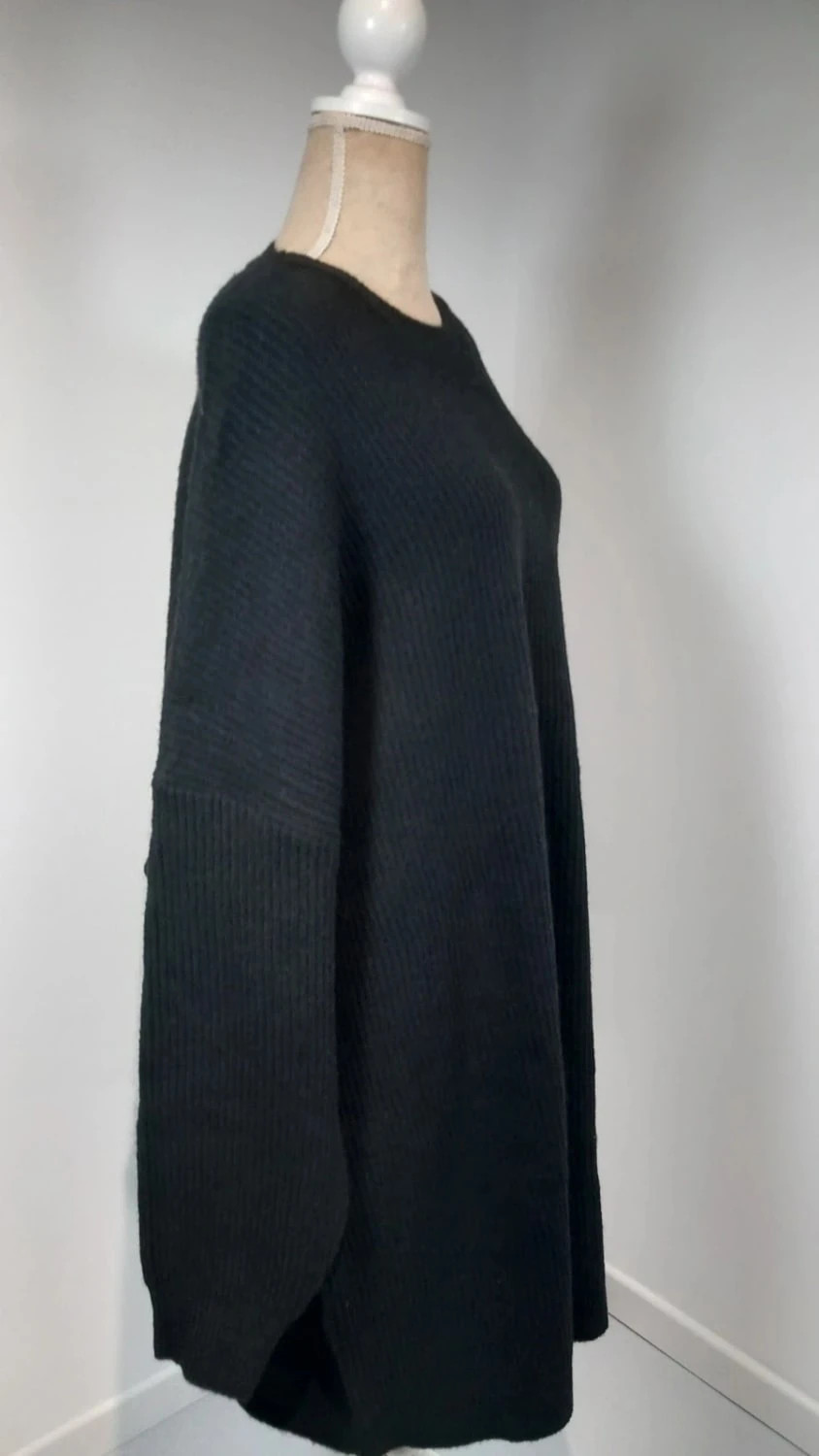 Robe Pull Noire Oversize 4XL Kiabi T. 58/60 Maille Côtelée Confort – Kiabi – taille 9XL / 58 / 30 4