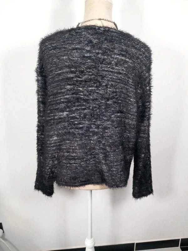 Gilet noir gris chiné marque Zamba taille 6 52/54 – Zamba – taille 6XL / 52 / 24 5
