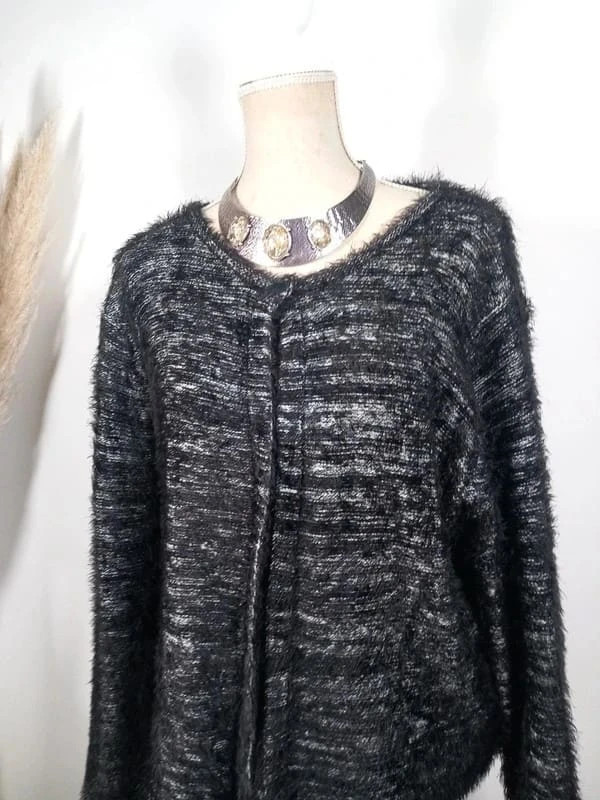 Gilet noir gris chiné marque Zamba taille 6 52/54 – Zamba – taille 6XL / 52 / 24 3