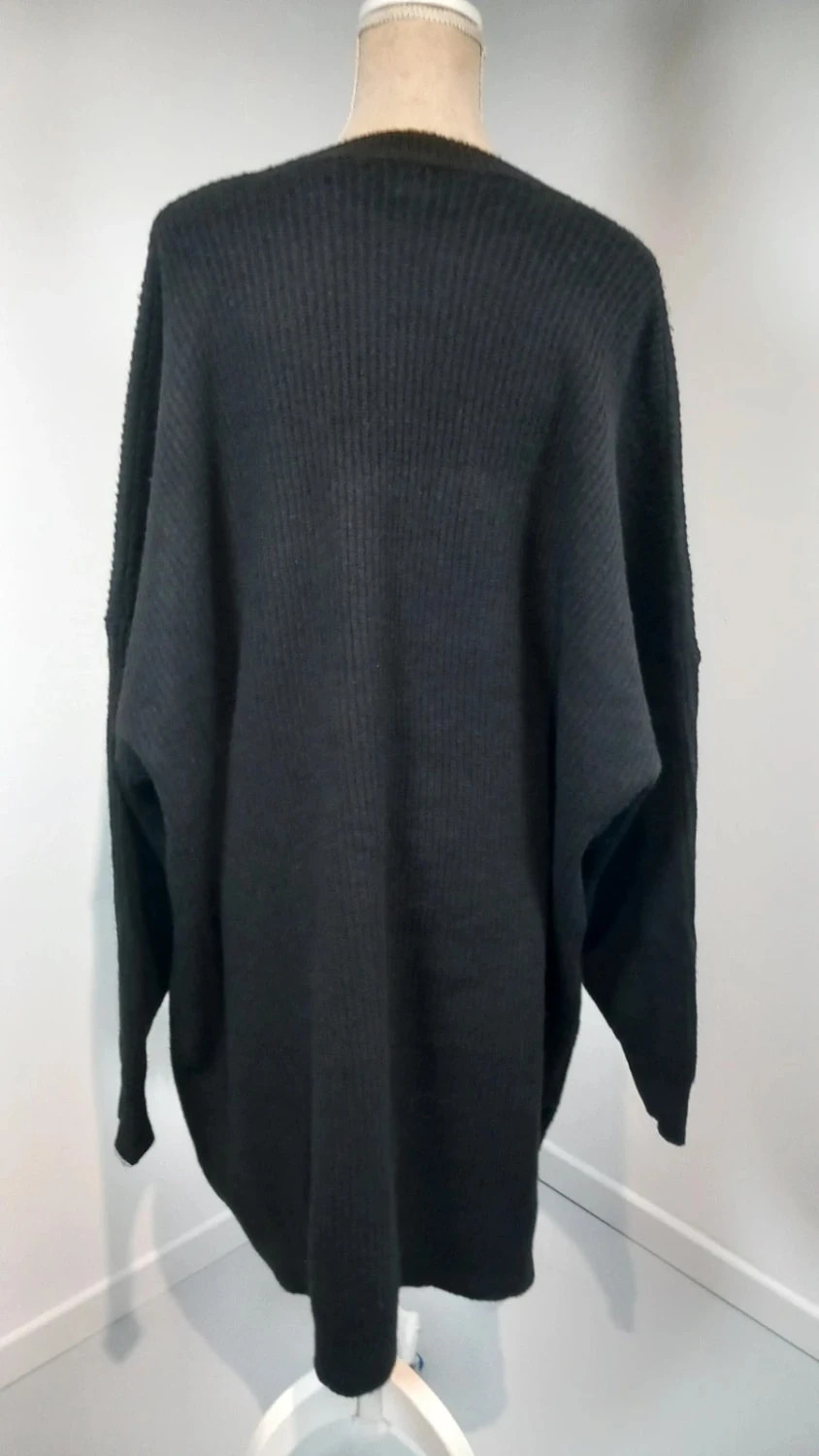 Robe Pull Noire Oversize 4XL Kiabi T. 58/60 Maille Côtelée Confort – Kiabi – taille 9XL / 58 / 30 5