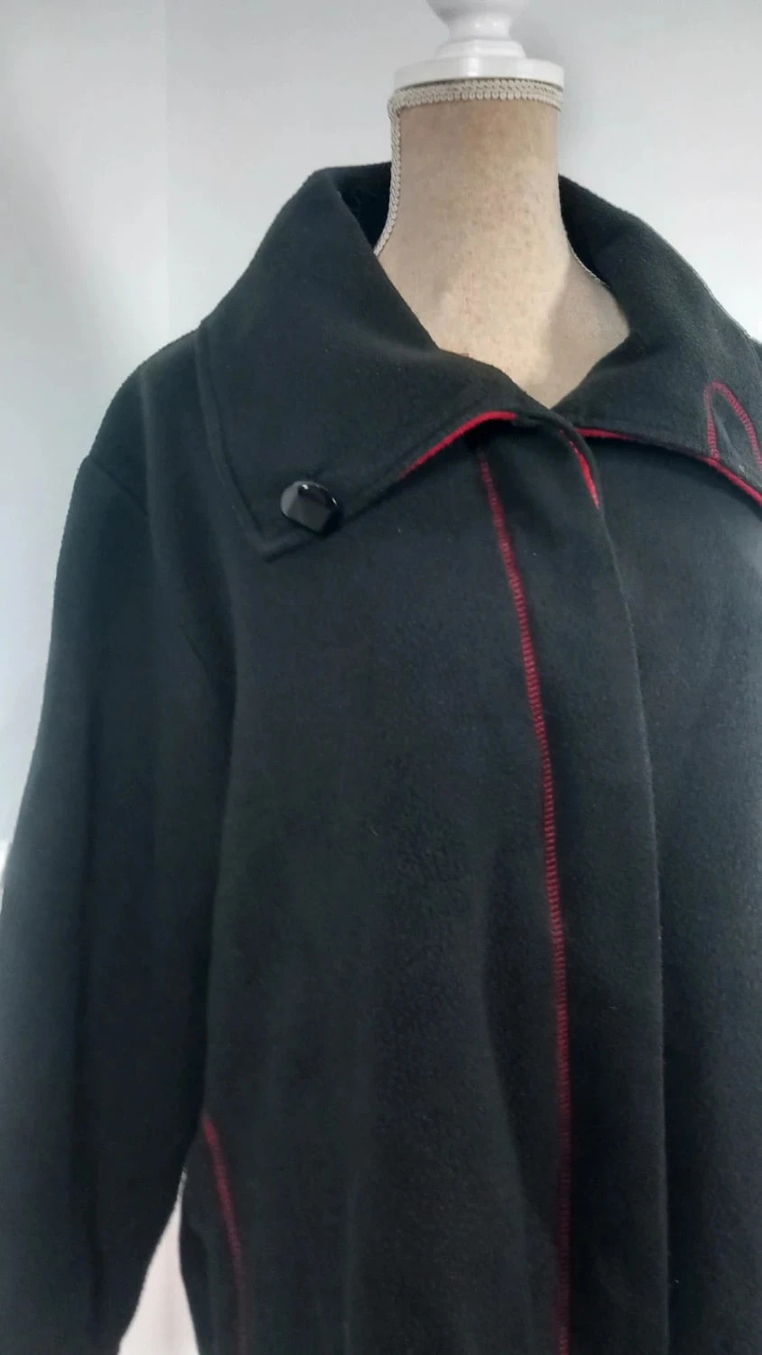 Veste légère Vintage LBP Magnet - T. 50/52 (2XL) - Noire et Rouge - Style Original – Vintage Dressing – taille 5XL / 50 / 22 3