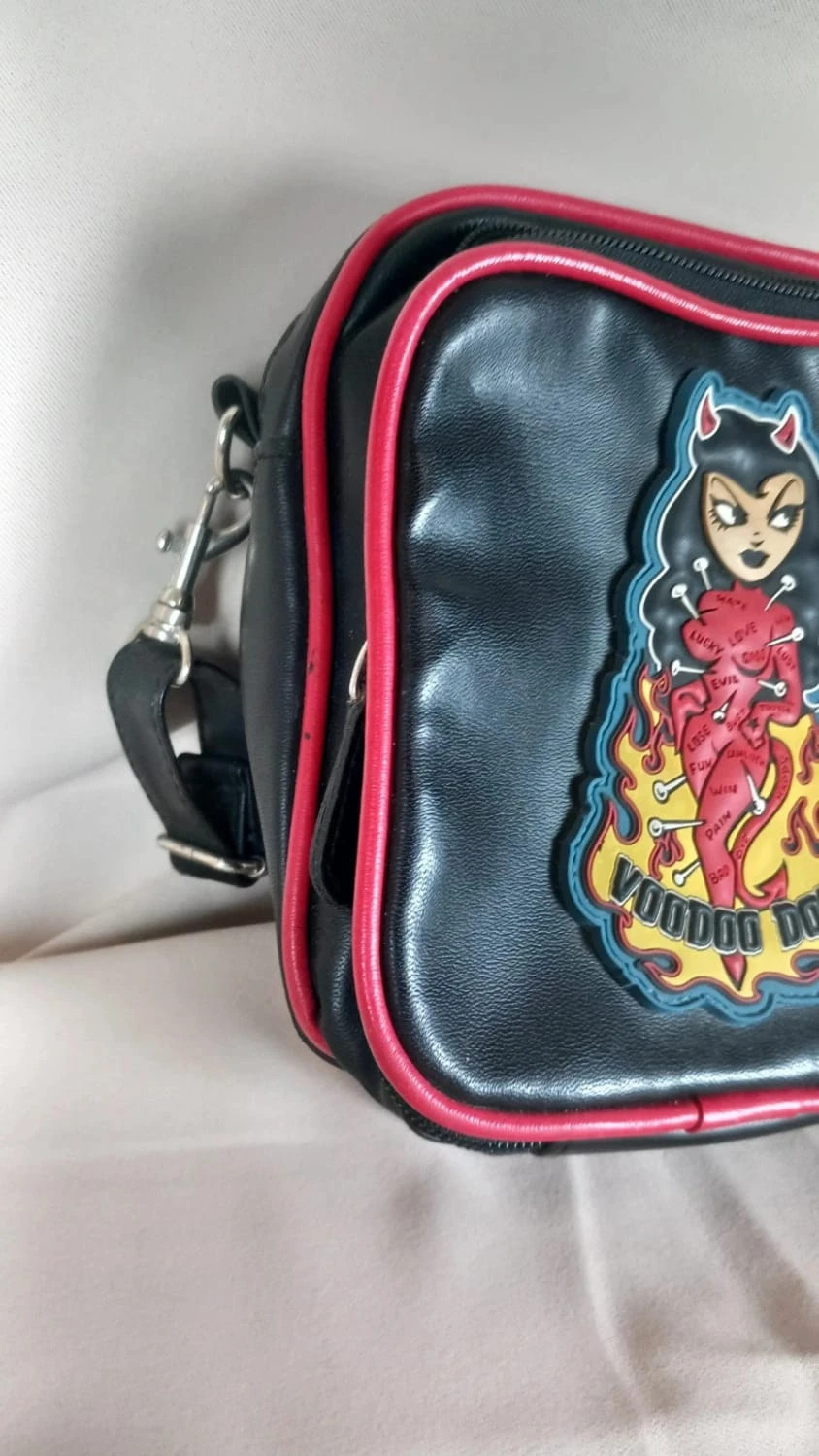 😈 Sac Bandoulière "Voodoo Doll" Style Kustom / Rockabilly / Goth 😈 3