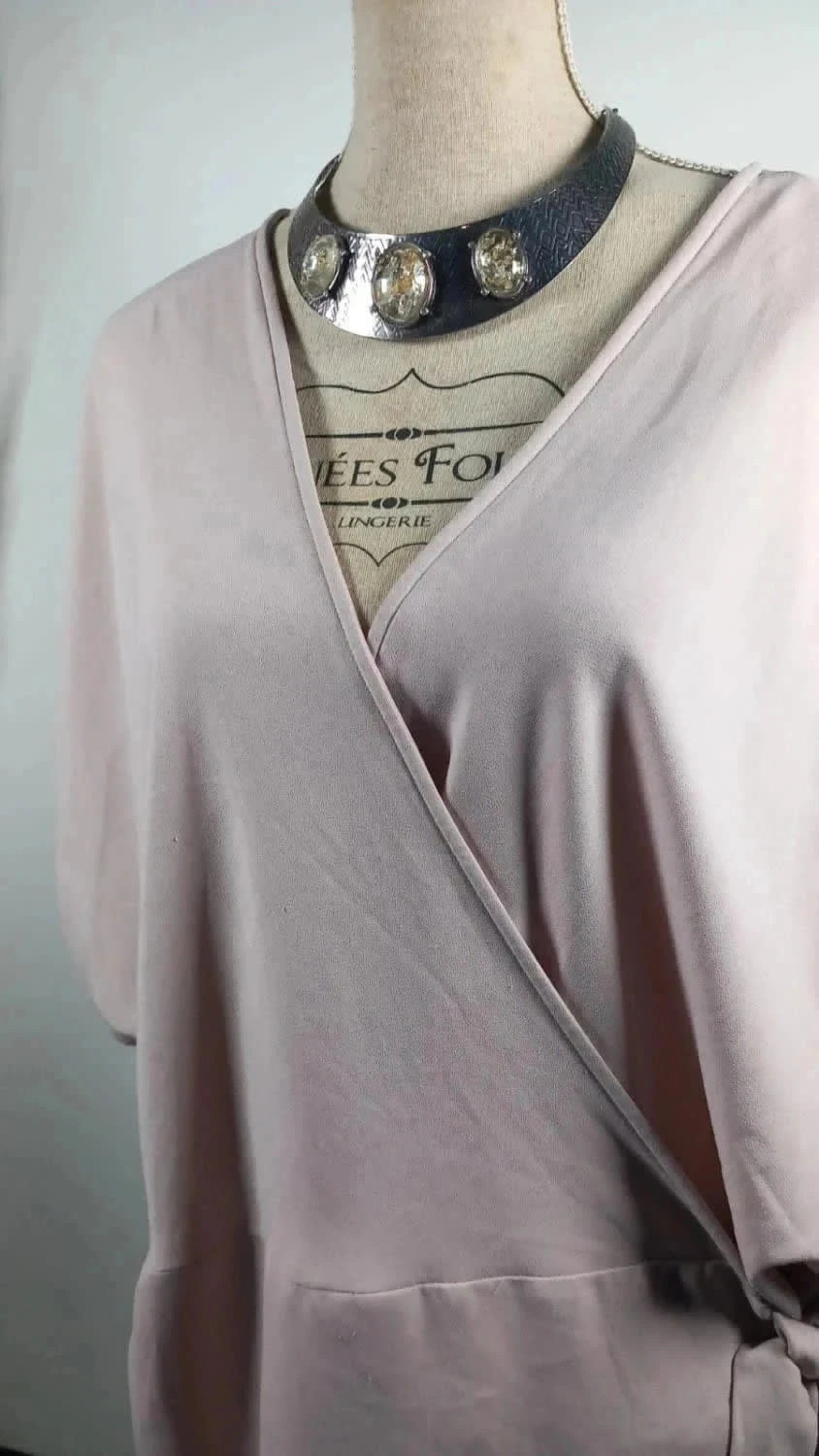 🌸Blouse coeur croise style kimono rose poudré taille 54 marque New Look🌸 – New Look – taille 7XL / 54 / 26 2