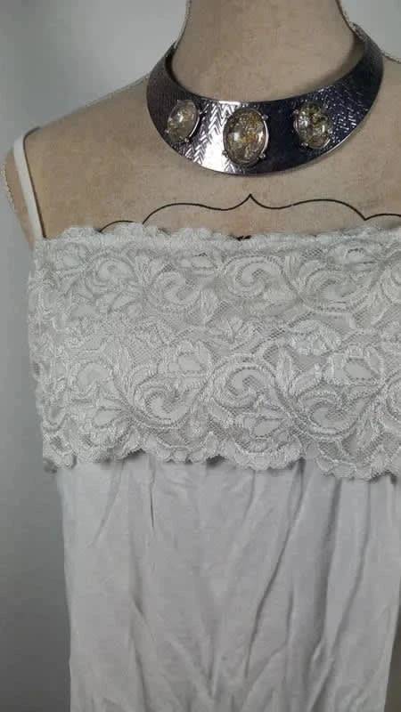🍒Beau débardeur blanc dentelle taille 56🍒 – taille 8XL / 56 / 28 2