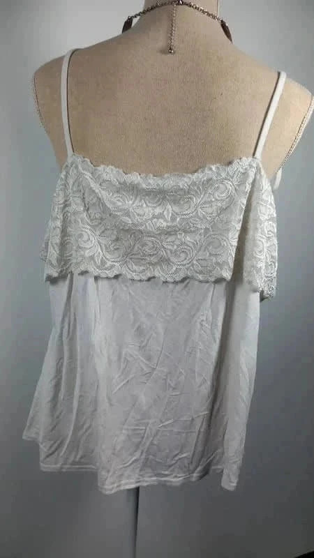 🍒Beau débardeur blanc dentelle taille 56🍒 – taille 8XL / 56 / 28 3