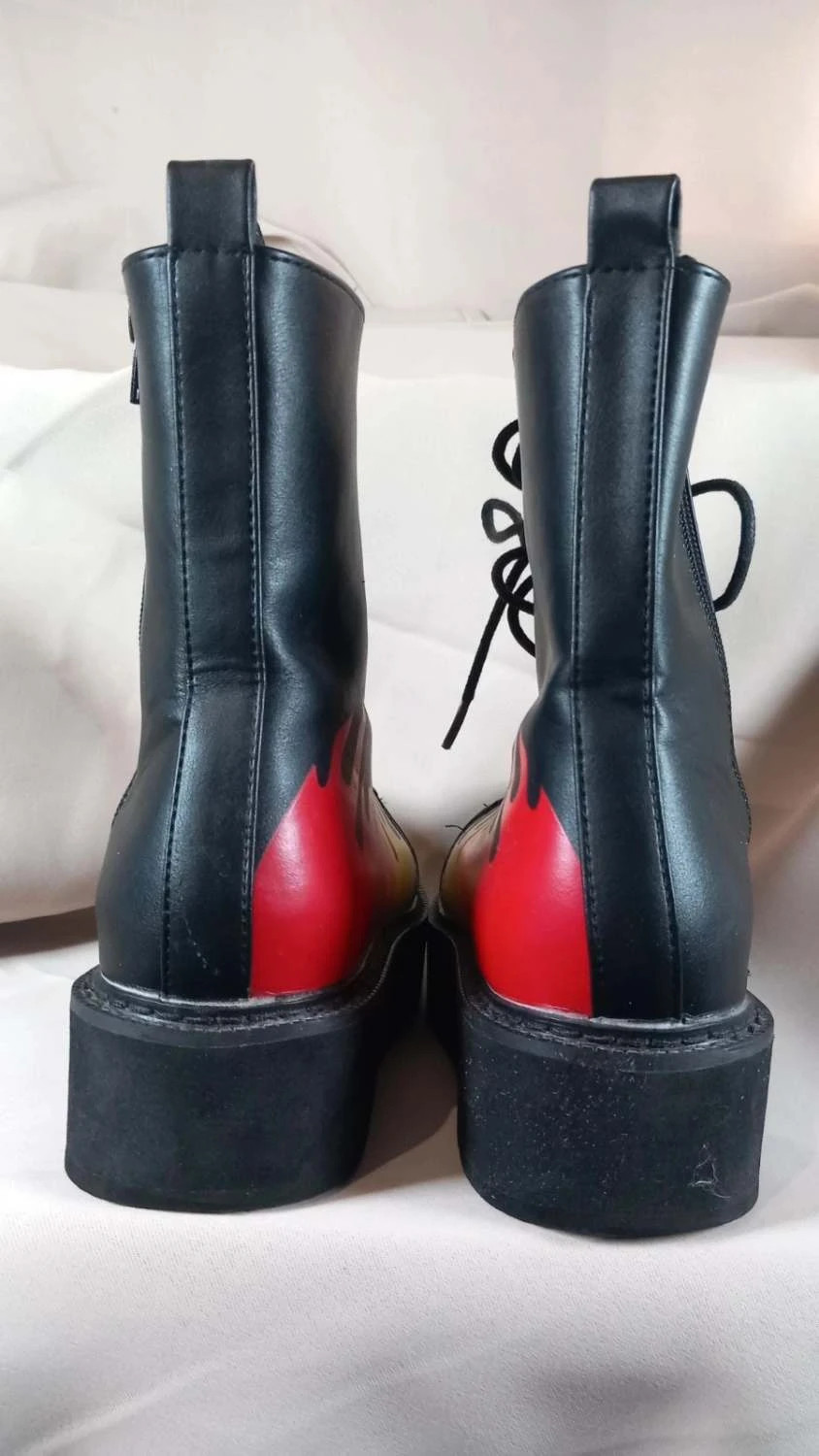 🔥 Bottines Rangers Plateformes ASOS - Imprimé Flammes 🔥 – ASOS – taille 38 4
