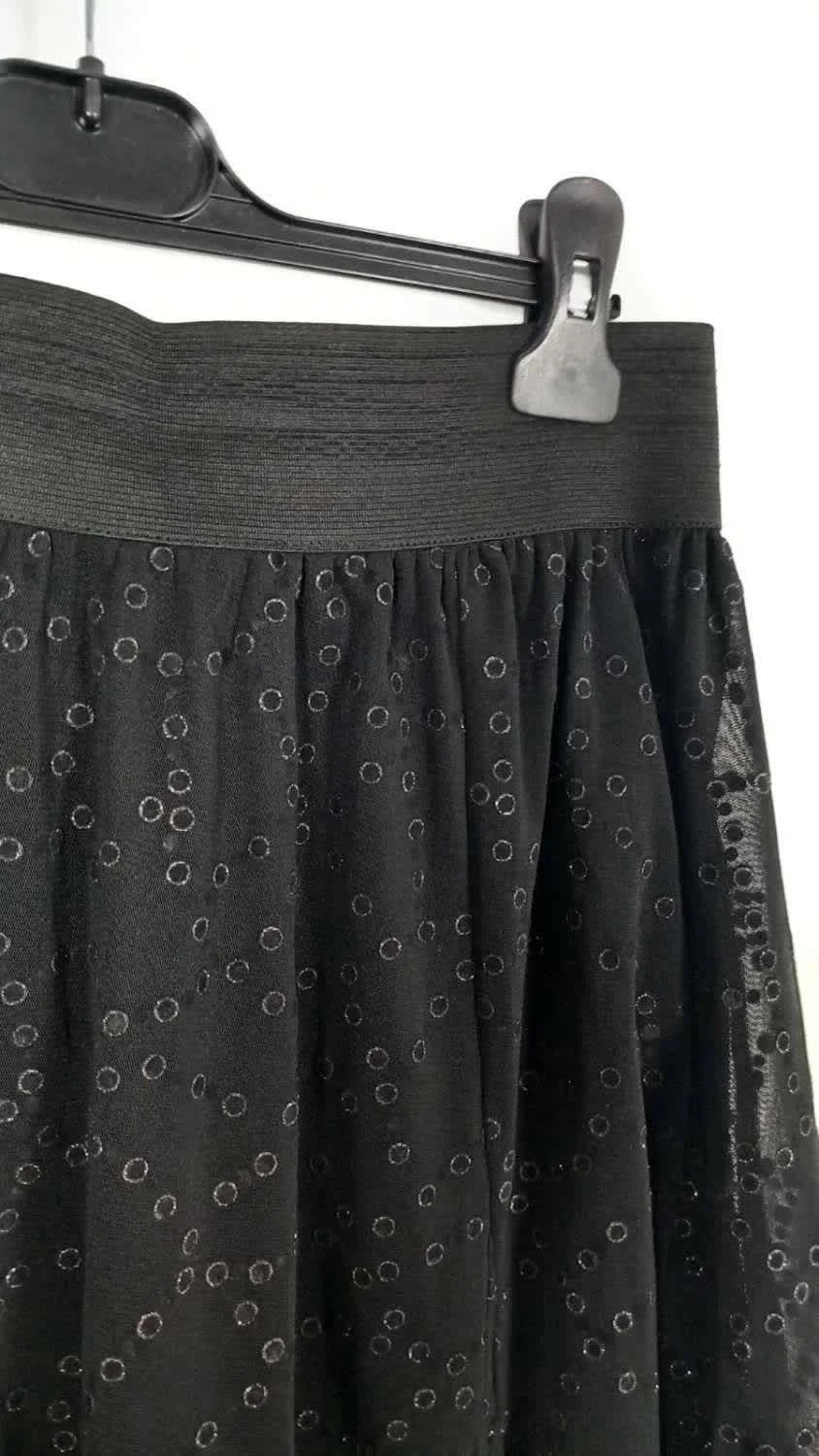 Jupe Noire en Tulle Ligne à suivre - Taille 42 - Coupe Asymétrique à Pointes - Très Bon État – Ligne à Suivre – taille XL / 42 / 14 4