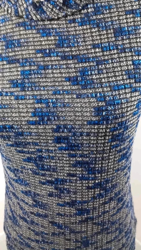 Zara Haut Femme T L Bleu Profond Maille Texturée Extensible Col Rond Chic – Zara – taille L / 40 / 12 3