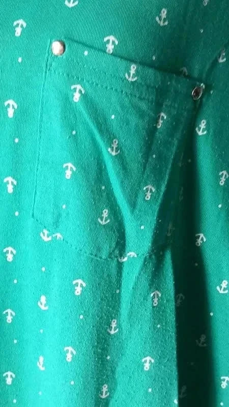 Tunique verte motif ancre taille 54/56 – Bleu bonheur – taille 7XL / 54 / 26 2