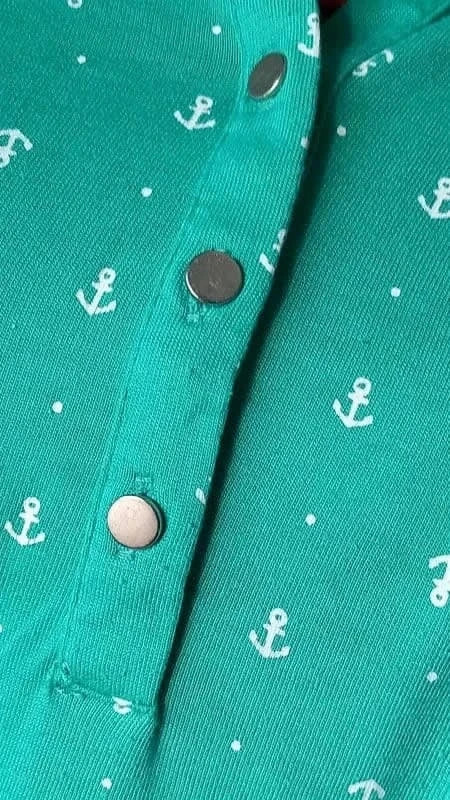 Tunique verte motif ancre taille 54/56 – Bleu bonheur – taille 7XL / 54 / 26 3