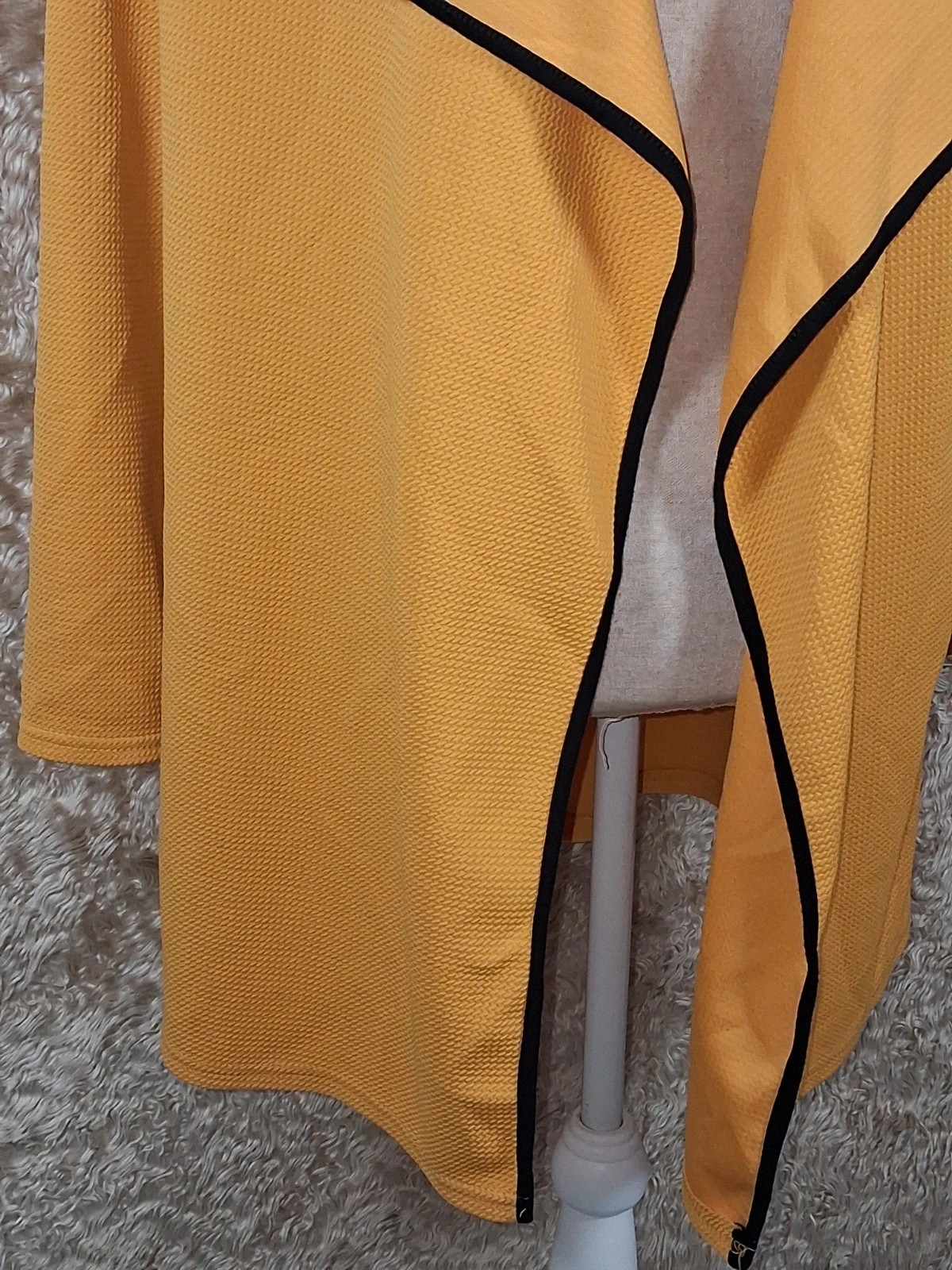 Veste longue style blazer jaune moutarde taille 50/52 – taille 4XL / 48 / 20 3