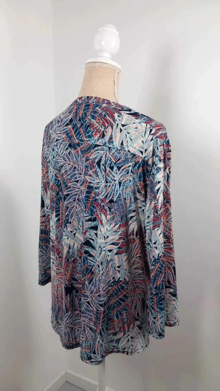 Tunique Renatto Bene Imprimé Feuillage – Fluide & Stretch – NEUVE – Taille 50/52/54 – Renatto Bene – taille 5XL / 50 / 22 5