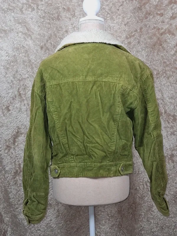 Veste Trafaluc Active velours côtelé kaki taille M doublée écru – Trafaluc – taille M 4