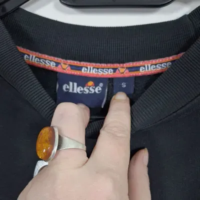 Sweat Ellesse Col Rond Noir Anthracite Vintage Taille S – Ellesse – taille S 4