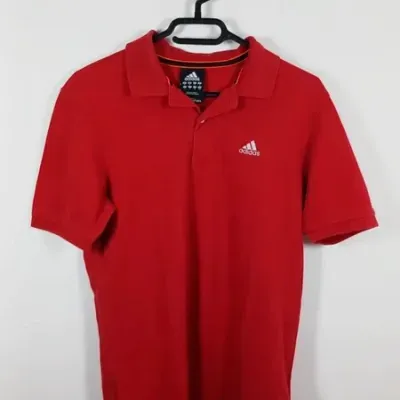 Polo Adidas Climalite Cotton Rouge – Taille S – État Nickel – Adidas – taille S 2