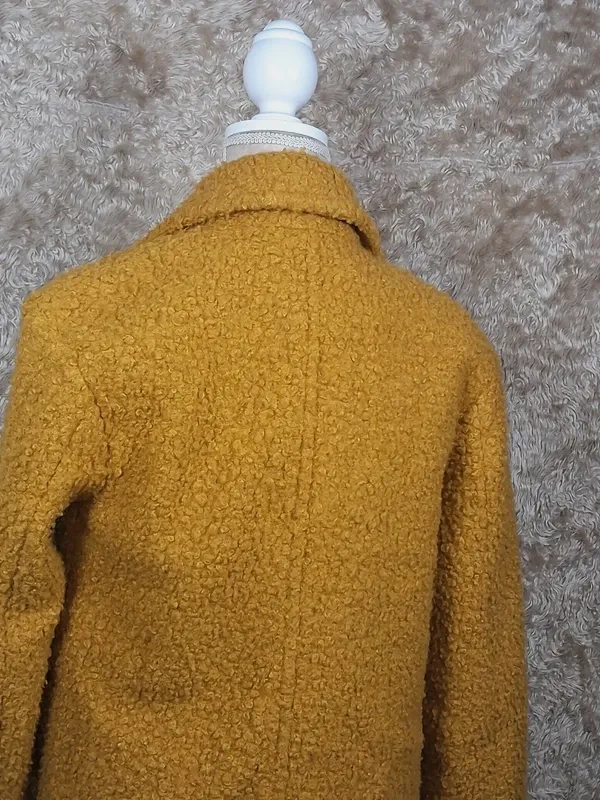 Manteau edc jaune moutarde bouclette taille XS à poches – edc – taille XS 9