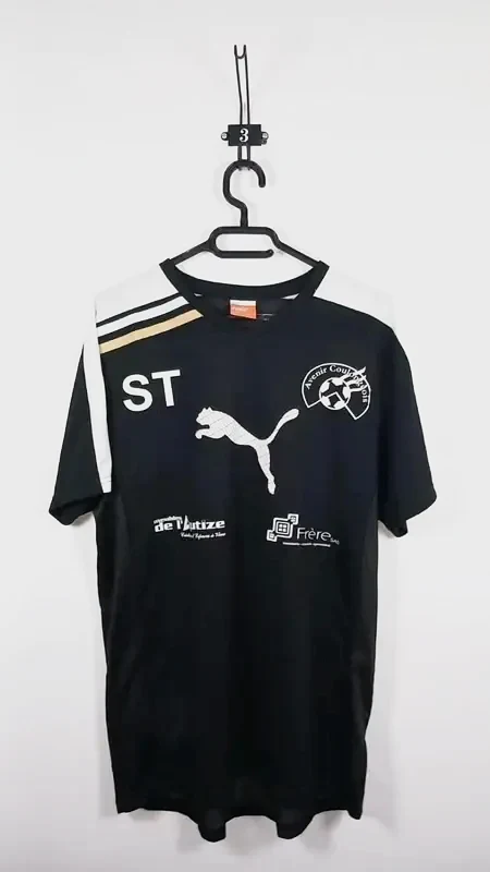 Maillot de Sport PUMA Noir & Blanc Édition "Avenir Coulongois" Taille L