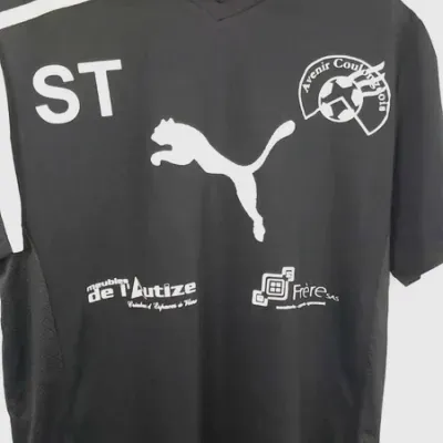 Maillot de Sport PUMA Noir & Blanc Édition "Avenir Coulongois" Taille L – Puma – taille L 5