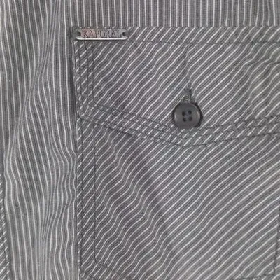 Chemise Homme Kaporal Jeans - Rayures Grises & Blanches - Taille L - Neuf – Kaporal – taille L 7