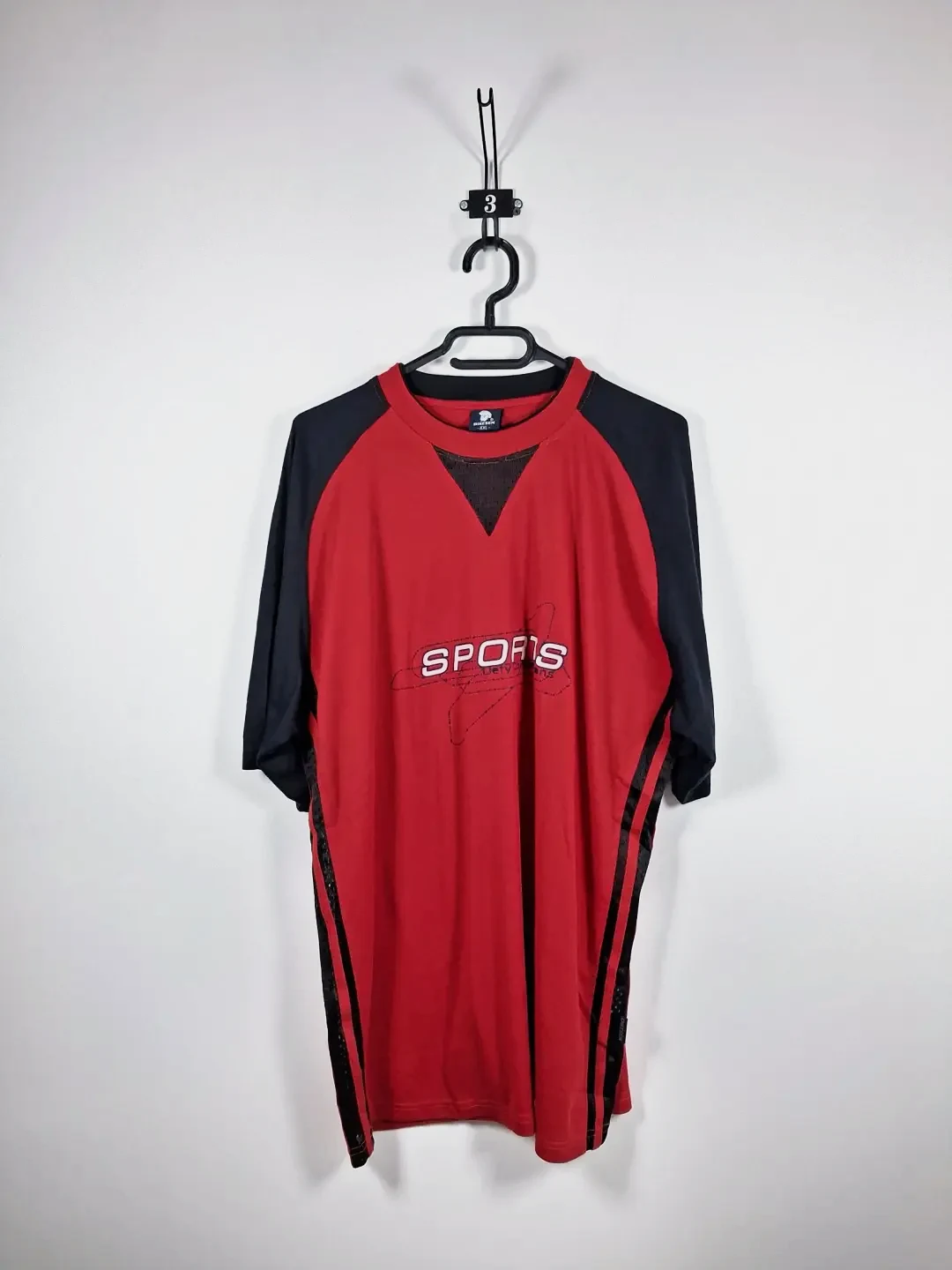 T-shirt Sport Dikesen Rouge & Noir – Style Sportswear/Y2K – Taille XXL – Dikesen – taille XXL