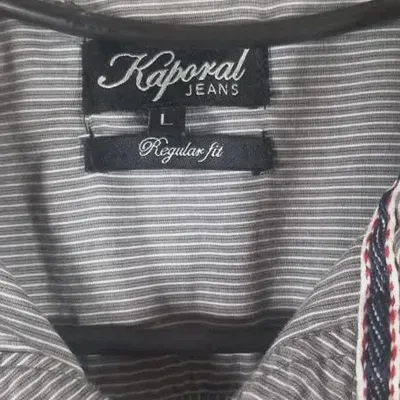 Chemise Homme Kaporal Jeans - Rayures Grises & Blanches - Taille L - Neuf – Kaporal – taille L 4