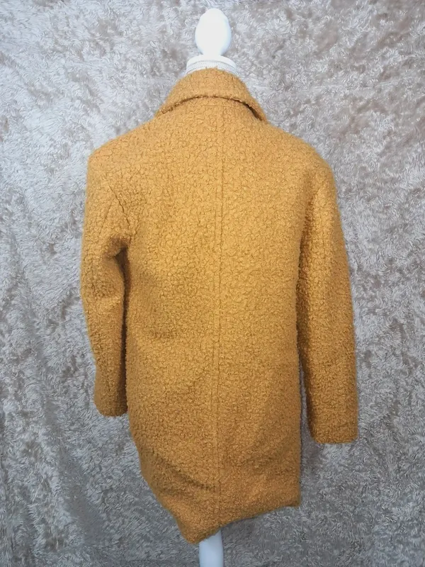 Manteau edc jaune moutarde bouclette taille XS à poches – edc – taille XS 6