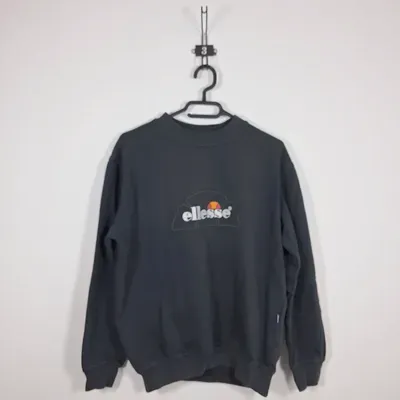 Sweat Ellesse Col Rond Noir Anthracite Vintage Taille S – Ellesse – taille S 2