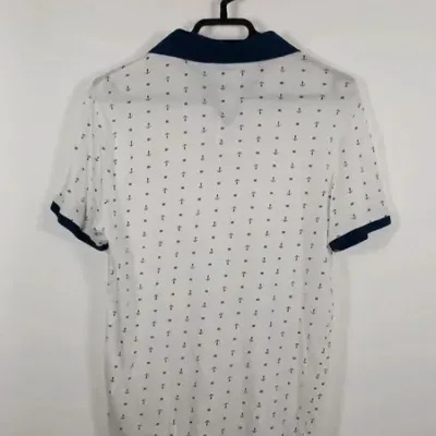 Polo Guess Slim Fit Blanc à Motifs Ancres Neuf – Taille M/L – Guess – taille M 9