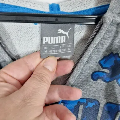 Veste Zippée à Capuche Puma Taille 48/50 neuve Sweat Gris Chiné Logo Camouflage  – Puma – taille L 4