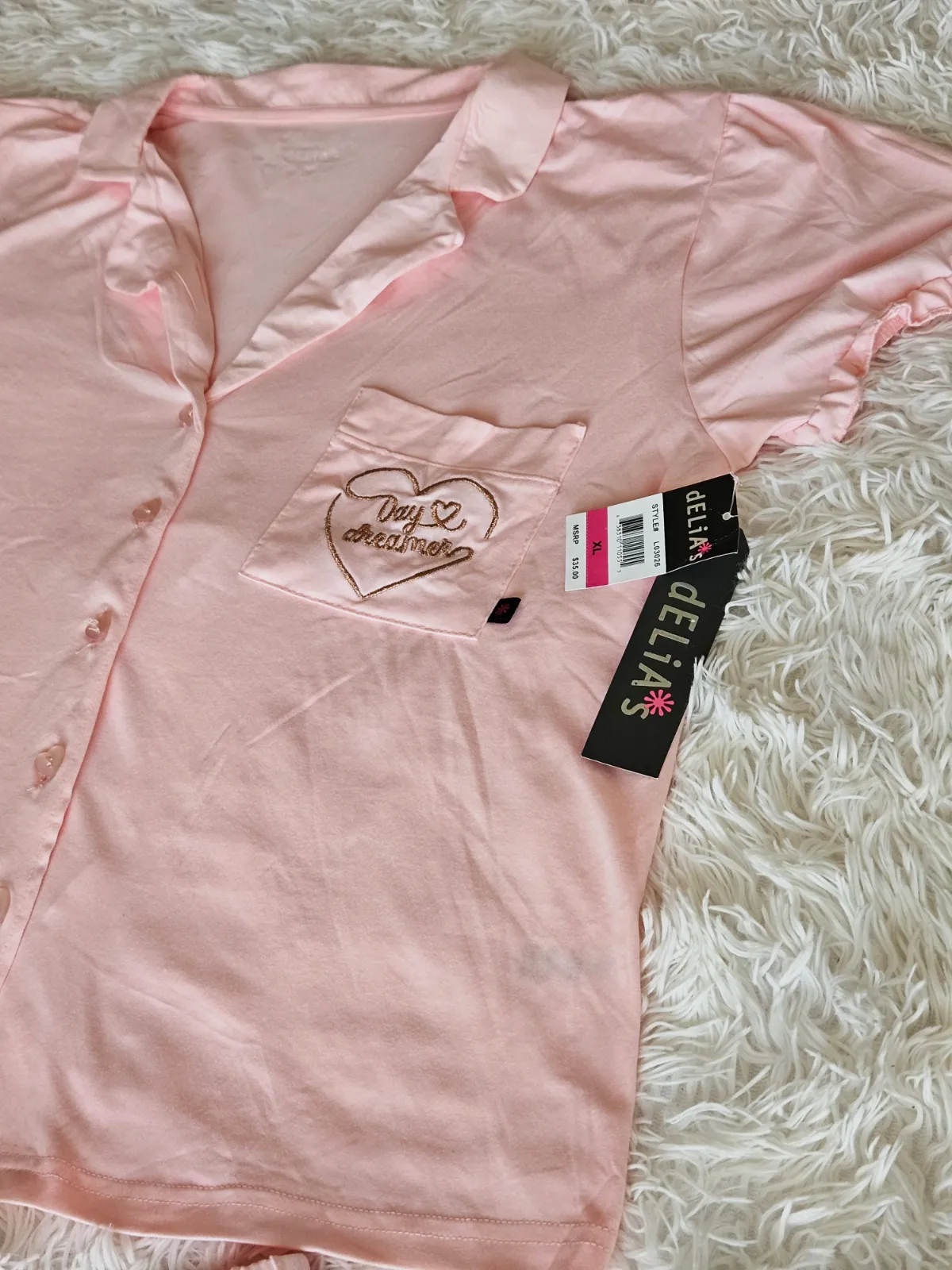 Pyjama court rose dEAU*S Day Dreamer neuf avec étiquette – dELiA*s – taille S 3