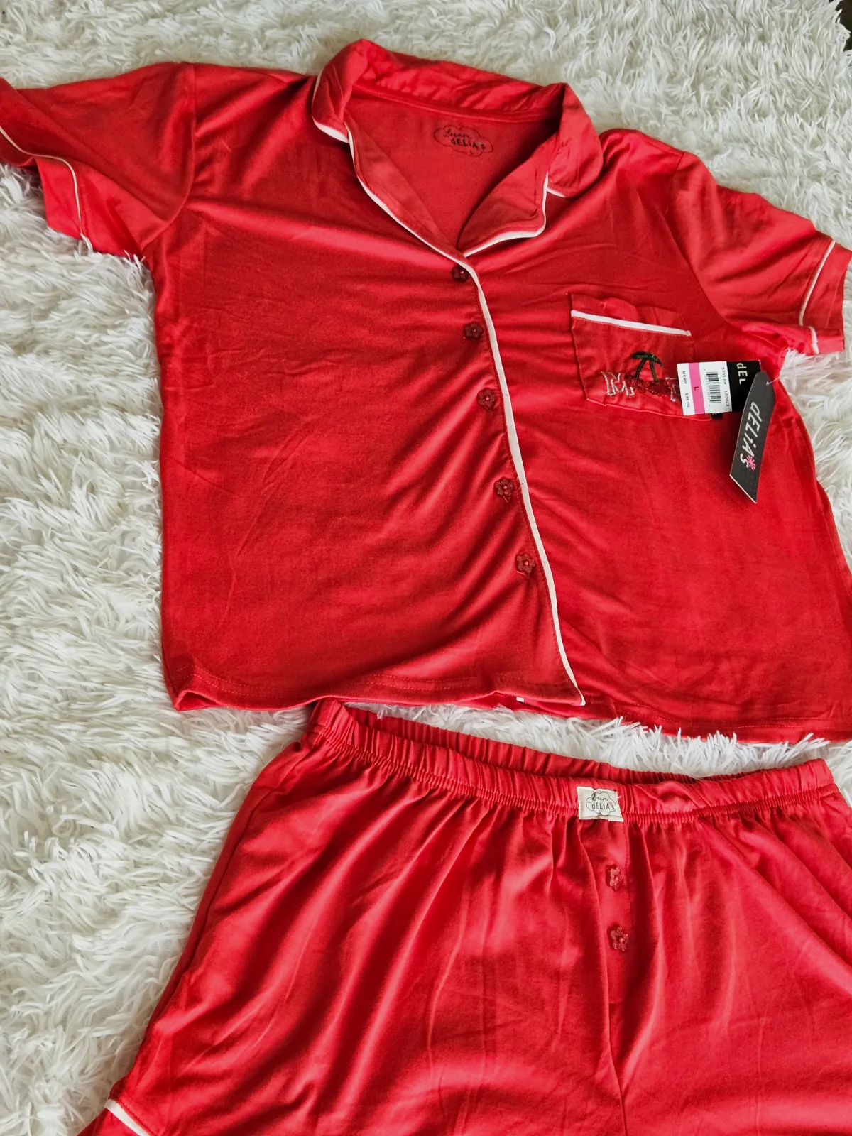 Pyjama court rouge dELiA*s avec étiquette – dELiA*s – taille L 2