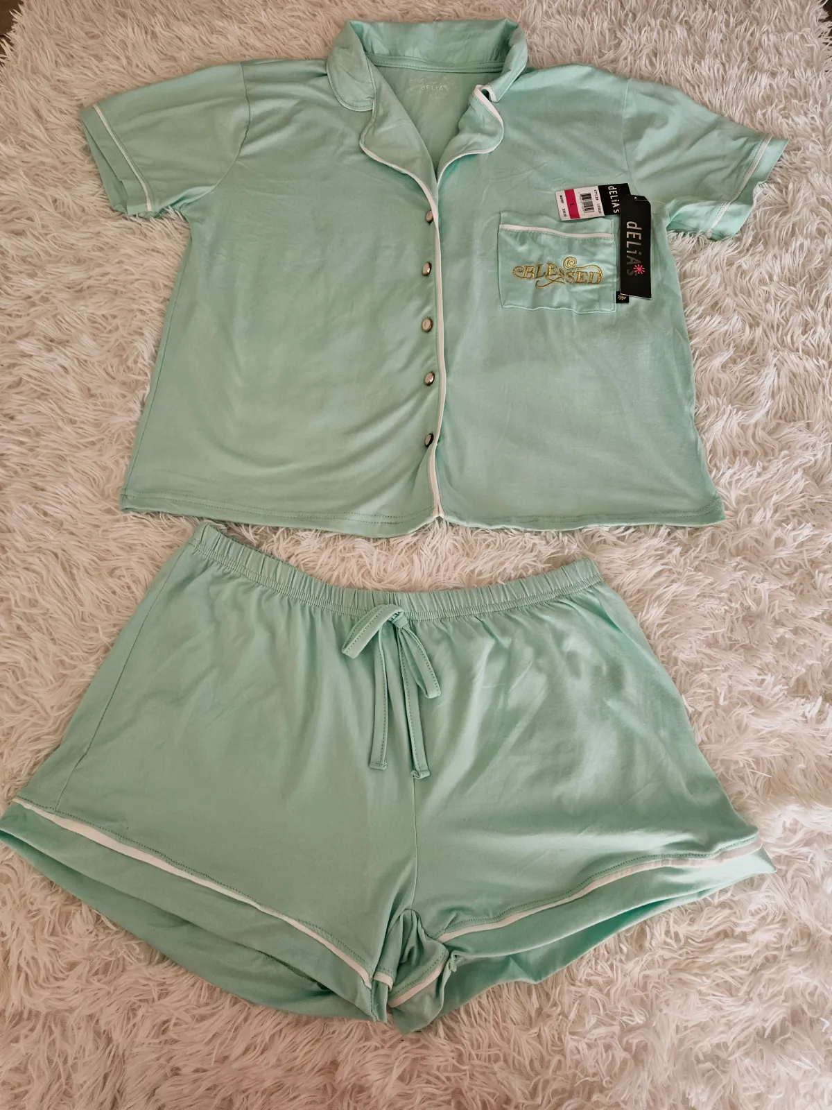 Pyjama court vert menthe dELiA*s – dELiA*s – taille S 2