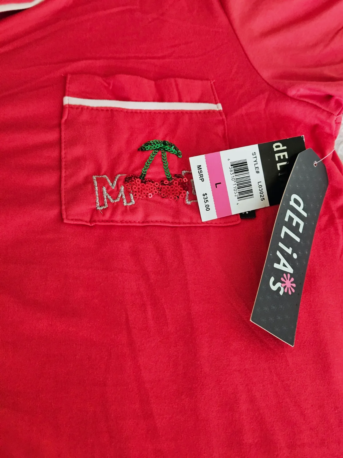 Pyjama court rouge dELiA*s avec étiquette – dELiA*s – taille L 4