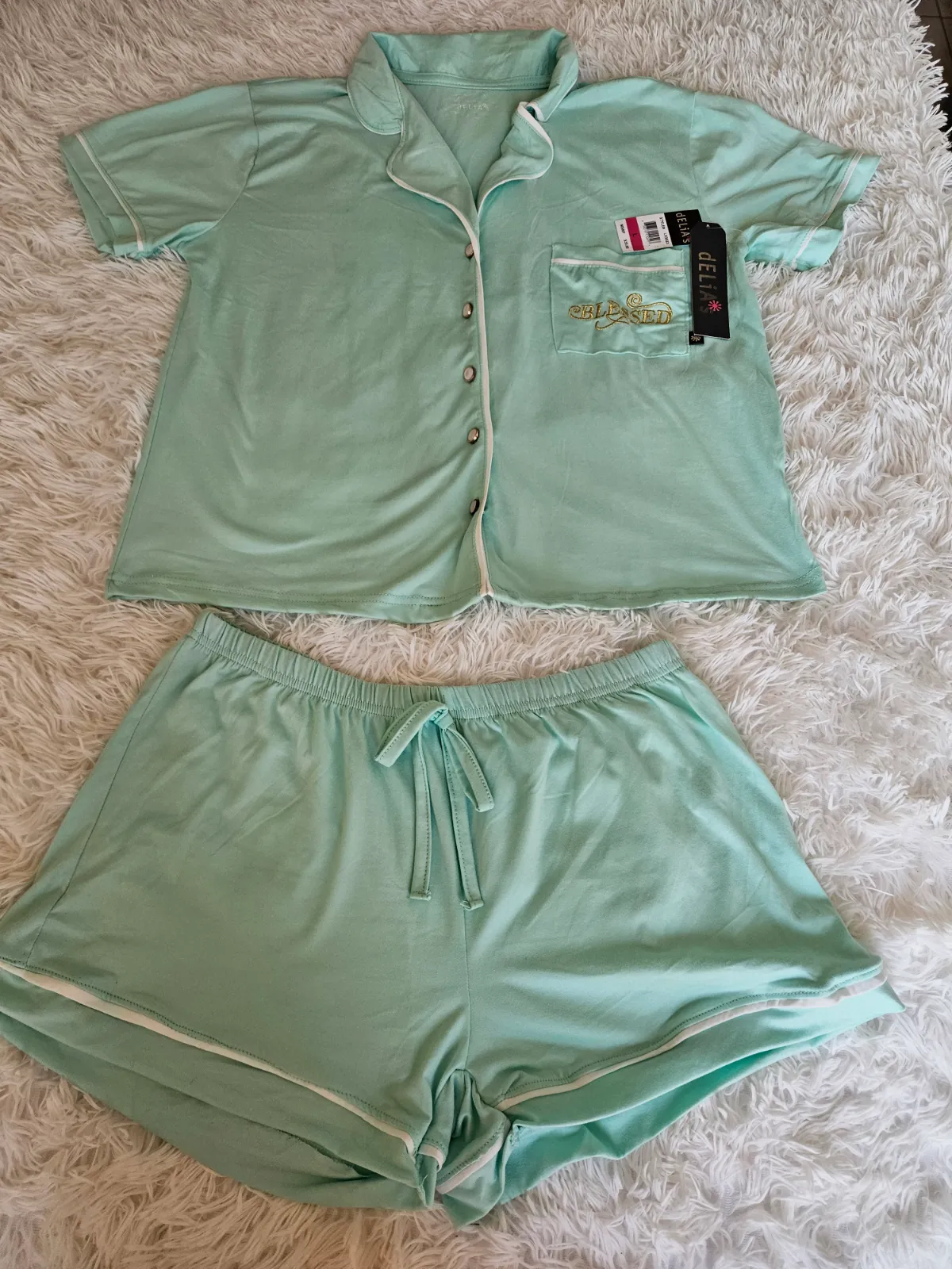 Pyjama court vert menthe dELiA*s – dELiA*s – taille S 3