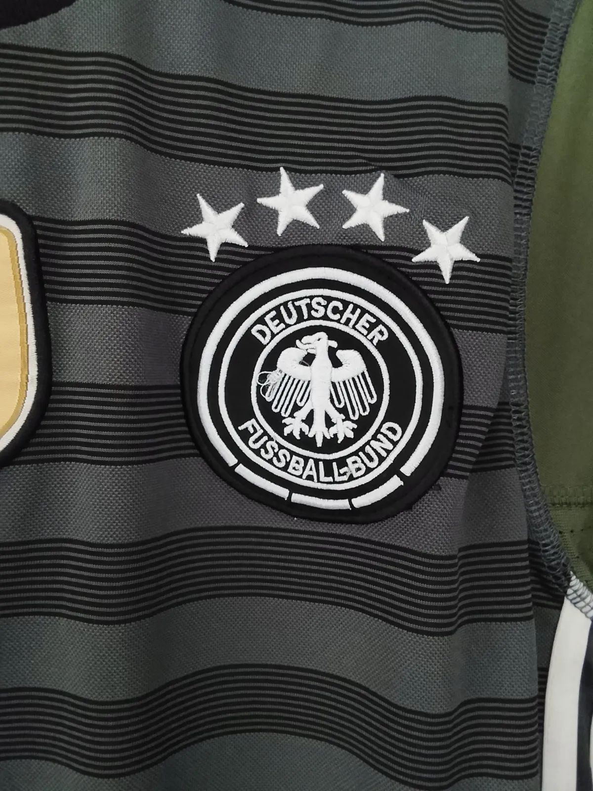 Maillot Allemagne Adidas gris noir vert kaki – Coupe du monde 2014 🇩🇪 – Adidas – taille S 3