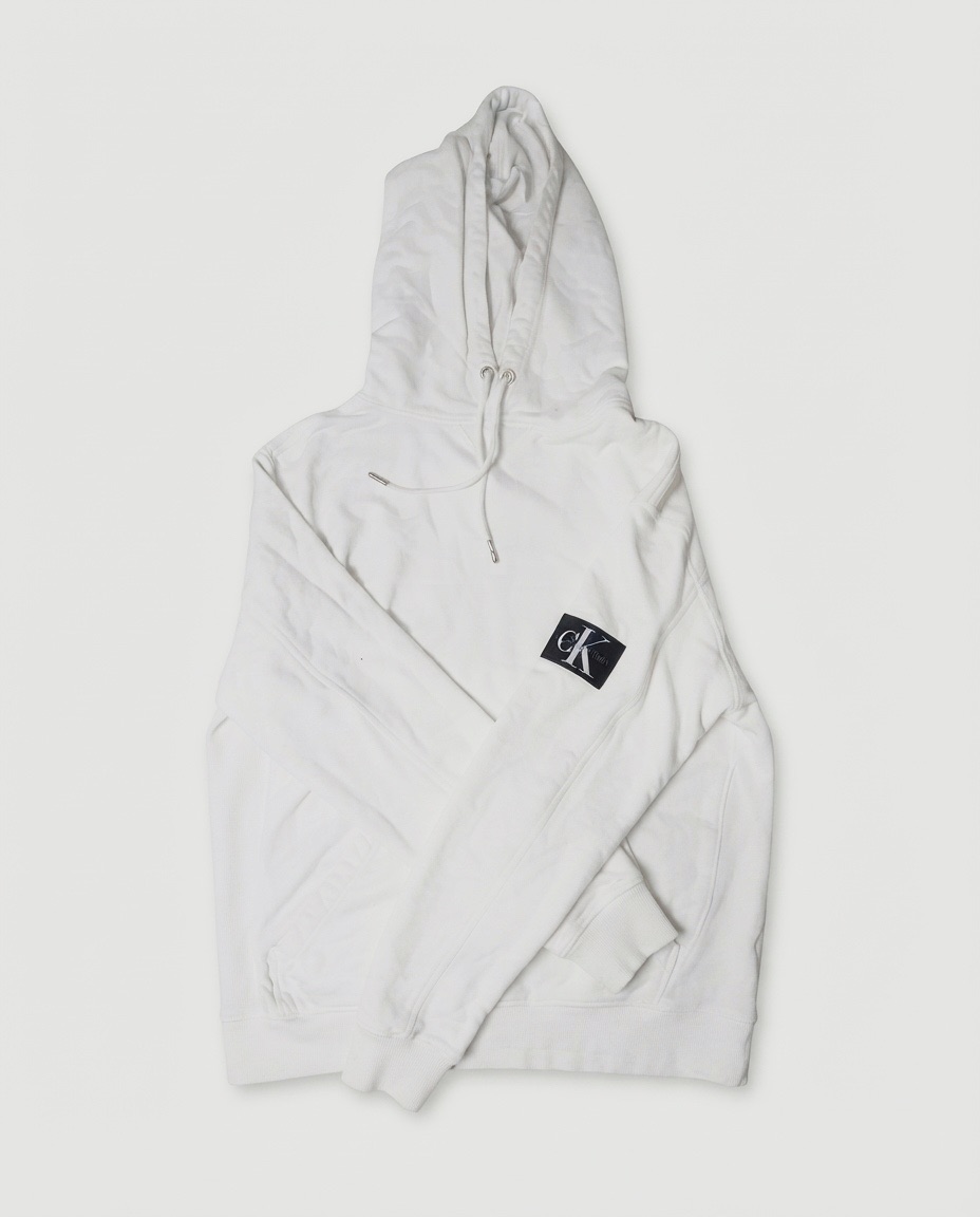 Calvin Klein Jeans sweat à capuche blanc M – Calvin Klein – taille M 2